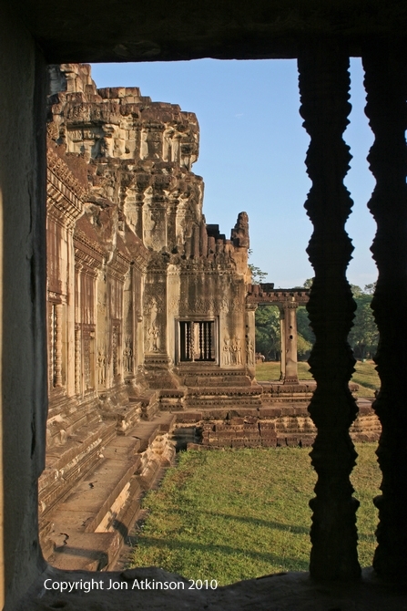View of External Wall of Angkor Wat Temple